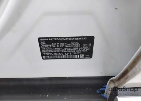 2021 BMW X3 xDrive30I из США, поврежденный, VIN 5UXTY5C08M9E71248